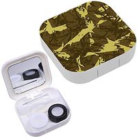 Portable Contact Lens Case Box Travel Kit Mirror + Bottle + Tweezers Container Holder [ UFO Military Camouflage ]
