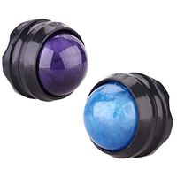 Anself Back Roller Massager Pain Relief Body Secrets Massage Roller Relax Ball (Blue+Purple)