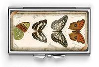 Vintage Desgin Butterfly Pill Box Compact Rectangle 7 Day Pill Box Pill Case