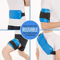 Pain Relief Ice Pack with Strap for Hot & Cold Therapy, Microwave Heat Pad for Back Shoulder, Neck, Waist, Calves and Hip