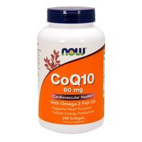 CoQ10 Fish Oils, 60 mg, 240 Sgels by Now Foods (Pack of 6)