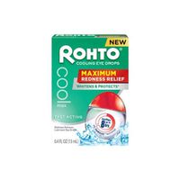 Rohto Cooling Eye Drops Maximum Redness Relief, 0.4 fl (Pack of 2)