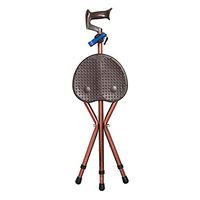 cane Adjustable Folding Massage Chair Walking Stick with Seat Portable Fishing Rest Stool for Elder,A