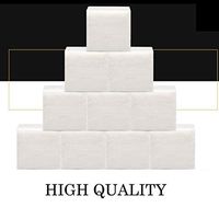 Tissue Paper, 10 Bags of 60 Sheets Folded White Paper Towels, Environment Friendly Recycled Fiber Tissue Paper Pack for Home School Office Restaurant, Portable Small Pack of Tissue Paper Towels