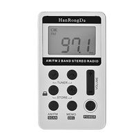 Zerone 60-108MHz wireless Portable Pocket DSP FM Stereo Radio Digital Receiver with Mini LCD Clock Earphone for Tour Guide System FM Transmitter Camping Hiking Outdoor Meeting Teaching