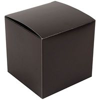 JAM PAPER Glossy Gift Boxes - 3 1/2 x 3 1/2 x 3 1/2- Black Glossy - 10/Pack