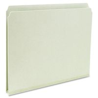 Smead Pressboard File Folder, Straight-Cut Tab, 1" Expansion, Letter Size, Gray/Green, 25 per Box (13200)