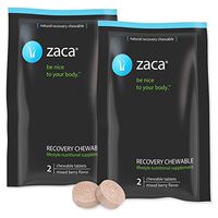 Zaca Recovery Chewable Supplement | Remedy for Hangovers, Exercise, Travel & Altitude | Vegan & Gluten Free | Mixed Berry, 2 Packs = 4 Tablets