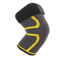 Knee Brace Support, InKach Knee Compression Leg Sleeve Protector for Sport Joint Pain Arthritis Relief (L, Yellow)