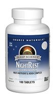 Source Naturals Sleep Science NightRest Multi-Nutrient & Herb Complex With Melatonin, GABA, Passion Flower, Chamomile, Lemon Balm & More - Herbal Formula - 100 Tablets 