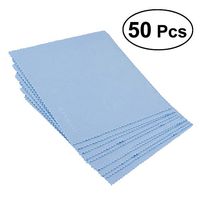 SUPVOX 50Pcs Microfiber Cleaning Cloth for Camera Lens Eyeglasses Glasses Screen Cell Phones Jewelry (Blue)