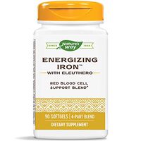 Nature's Way Energizing Iron w/Eleuthero Dual Iron Formula, 90 Count (Packaging May Vary)