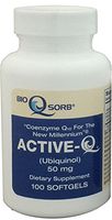 ActiveQ with Kaneka Ubiquinol the Active Antioxidant Form of Coenzyme Q10 (50mg / 100 Softgels)