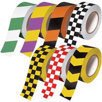 Tape-Green & White Stripes 2IN2" W x 180' L Green on White Stripes Roll of 54 Feet