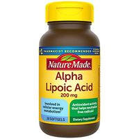 Nature Made Alpha Lipoic Acid 200mg Softgels, 30 Count for Antioxidant Support† (Packaging May Vary)