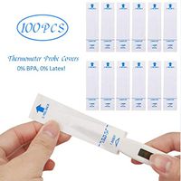 Disposable PE Probe Covers for Digital Thermometer (100PCS)-BRMDT Universal Oral Armpit Rectal Electronic Digital Thermometer Covers for Adults and Babies