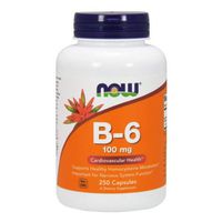 B-6, 100 mg, 250 Caps by Now Foods (Pack of 3)