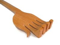 Wood Back Scratcher Natural Rubber Stick Thai Body Massager Wooden Gift