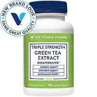 Triple Strength Green Tea Extract 750mg Capsules with EGCG – A Natural Antioxidant to Support Fat Metabolism – Fights Free Radicals – Decaffeinated (100 Vegetarian Capsules) by The Vitamin Shoppe