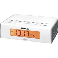 Sangean Compact AM/FM Dual Alarm Clock Radio with Large Easy to Read Backlit LED Display Plus 6ft Aux Cable to Connect Any Ipod, Iphone or Mp3 Digital Audio Player