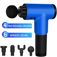 AN-FLY Professional Muscle Massage Gun, Powerful Handheld Deep Tissue Massager for Athletes Deep Relaxation, Percussion Neck Back Muscle with 6 Adjustable Speed Levels and 4 Massage Heads (Blue)