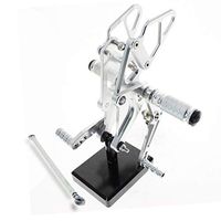 Frames & Fittings CNC Del Motociclo Pedane Regolabili Posteriori Set Spina Del Piede for Yamaha MT-07 MT07 2013 2014 2015 - (Color: Silver)