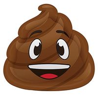 Creative Converting 329418 Poop Emojions 96-Count Shaped Paper Plates