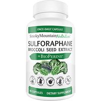 Sulforaphane Supplement 75mg with Myrosinase, Broccoli Seeds, Broccoli Sprouts Extract and Mustard Seeds - 60 Capsules - Glucoraphanin SGS, Glucosinolate, NRF2 - Detox, Anti-Inflammatory & Antioxidant