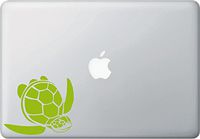Sea Turtle - Honu - Macbook or Laptop Vinyl Decal - Copyright © 2014 - Yadda-Yadda Design Co. (4.5"w x 3.75"h) (LIME GREEN)
