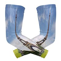 ZZKKO Paris Eiffel Tower Cooling Arm Sleeves Cover Uv Sun Protection for Men Women Running Golf Cycling Arm Warmer Sleeves 1 Pair