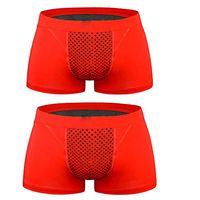 WW Health Care Boxer Magnetic Therapy Briefs for Men Elastic Casual Panties 2-Pack,XL