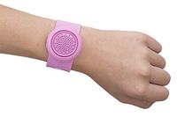 Jambanz 2.0 Wireless Water Resistant Rechargeable Bluetooth 4.0 Portable Silicone Slapband Speaker with Mic -  Pink Hearts