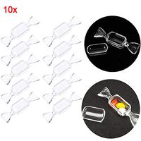 Hacloser 10Pcs/Set Transparent Plastic Candy Box Creative Candy Storage Containers with Lids Halloween Christmas Wedding Party Favors