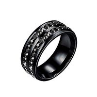 Festnight Medical Weight Loss Ring Simple Stainless Steel Magnetic Therapy Fashion Magnetic Healthcare Finger Fully-Jewelled Ring