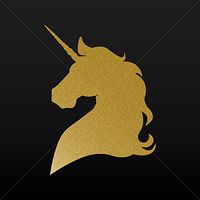 Decal Stickers Unicorn Durable Racing Motorbike Waterproof Racing Vehi Gold-Matte (3 X 2.22 In)