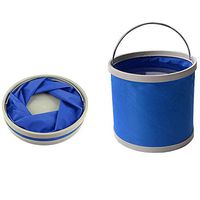 Enterest 11L Folding Bucket Multifuctional Lightweight Durable and Portable for Car Washing, Fishing Enthusiasts or Other Outdoor Activities Collapsible Bucket 10.8 x 9.4 Inches (Blue)
