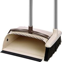 KIRA Broom and Dustpan Set Long Handled Dustpan Soft Bristles Plastic Lazy Combination Broom Vertical Storage Fully Toothed Comb Suitable for Schools, Homes, Hairdressers, Shops