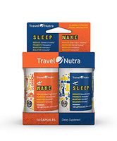 TravelNutra Jet Lag Prevention Dietary Supplement Sleep & Wake Combo Pack, 36 Capsules