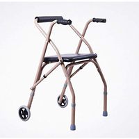 Standard Walkers Walking Aid Walking Stick Pulley Folding Non-Slip Walking Stick with Hospital Walker Elderly with Seat Walking Frames
