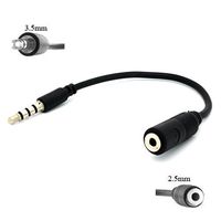 2.5mm Female to 3.5mm Male Headset Adapter Headphone Jack Converter Supports Hands-free Mic for Virgin Mobile LG Tribute 5 - Virgin Mobile LG Tribute HD - Virgin Mobile LG Volt 2