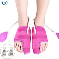 Inflatable Big Toe Straightener Bunion Corrector Adjustable Pneumatic Toe Orthopedic Support for Hallux Valgus Pain Relief Hammer Foot Treat and Prevent Bunion Splint,PurpleRed