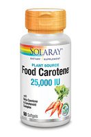 Solaray Food Carotene 25000 IU Softgel, 50 Count