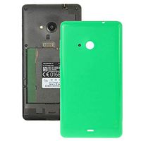 JUNXI Phone case Phone Cover Bright Surface Solid Color Plastic Battery Back Cover for Microsoft Lumia 535(Black) Portable and Convenient (Color : Green)