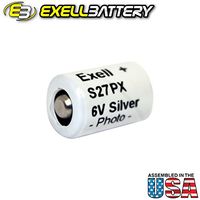 Exell S27PX 6V Silver Oxide Battery 4AG13, 4LR43, 4NR43, EPX27, HS3C, KX27, PX27, PX27A, RPX27A, S27PX, V27PX