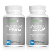 Paleo Life Magnesium Intracell 500 mg. Powerful Formula with Taurine, Folic Acid, B6, B12 Vitamin 60 Capsules, 60 Day Supply 2 Months Supply of The Magnesium Citrate Intracel (120 Capsules)