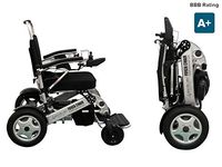 Sentire Med Forza FCX Deluxe Fold Foldable Power Compact Mobility Aid Wheel Chair, Lightweight Folding Carry Electric Wheelchair, Motorized Wheelchair, Powerful Dual Motor Wheelchair