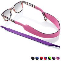 Glasses and Sunglasses Active Strap - 2 Pack | Anti-Slip and Fast Drying Sport Glasses Strap | Purple + Pink