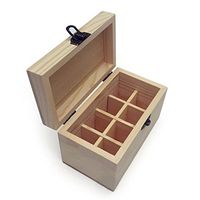Essential Oils Storage Wooden Box - with 8 Slots for 5ml Bottles, Essential Oils Wooden Case Perfect for Display & Presentation