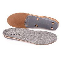 Superfeet merinoGREY, Wool Comfort and Warmth Maximum Support Winter Shoe Insoles, Unisex, Grey, Medium/D: 8.5-10 Wmns/7.5-9 Mens