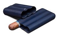 Visol Products Kevlar Lightweight Cigar Case, Holds 3 Cigars of Up to 58 Ring Gauge, Blue